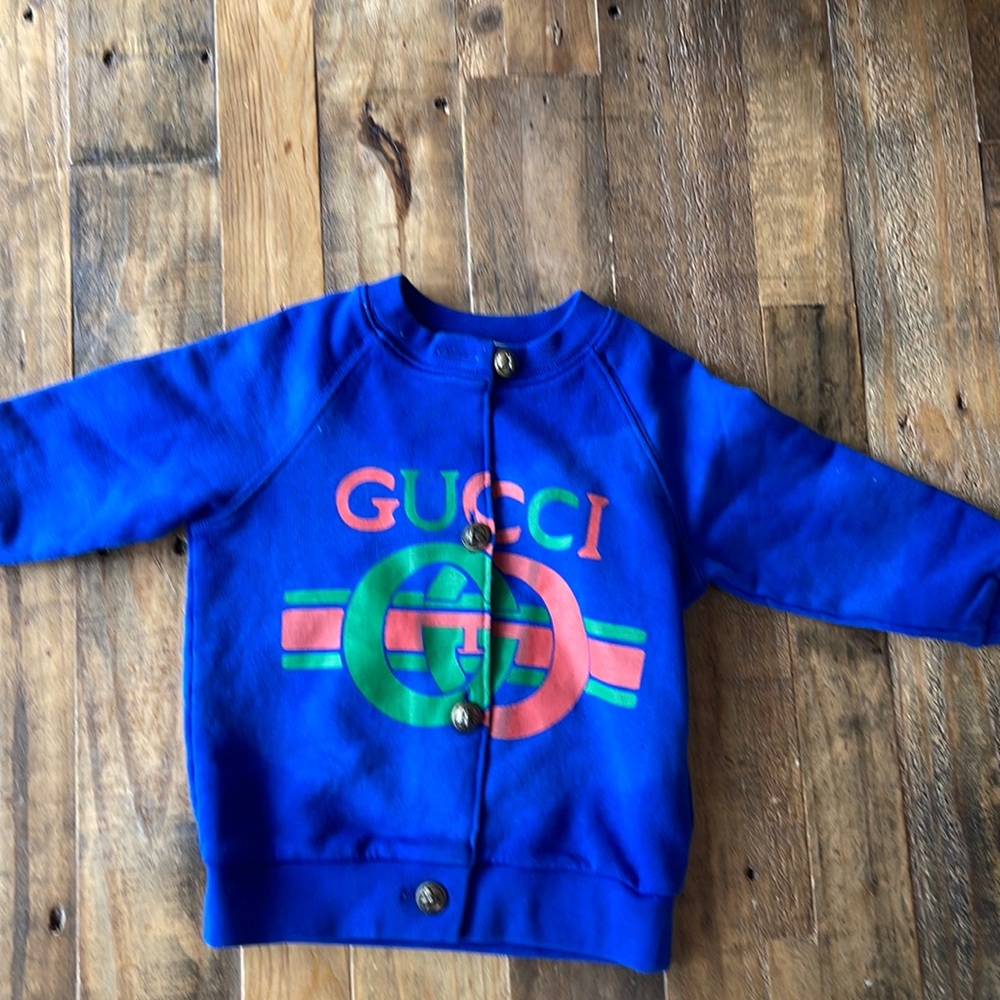 Gucci Baby Bomber Sweater with Buttons